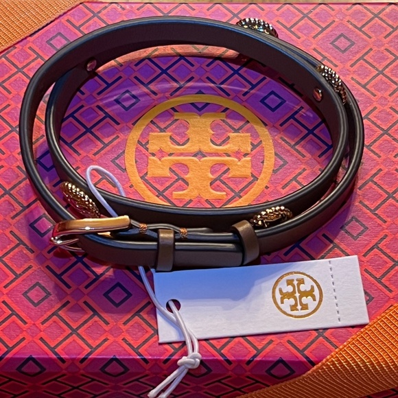 Tory Burch Jewelry Tory Burch Rope Logo Thin Double Wrap Bracelet